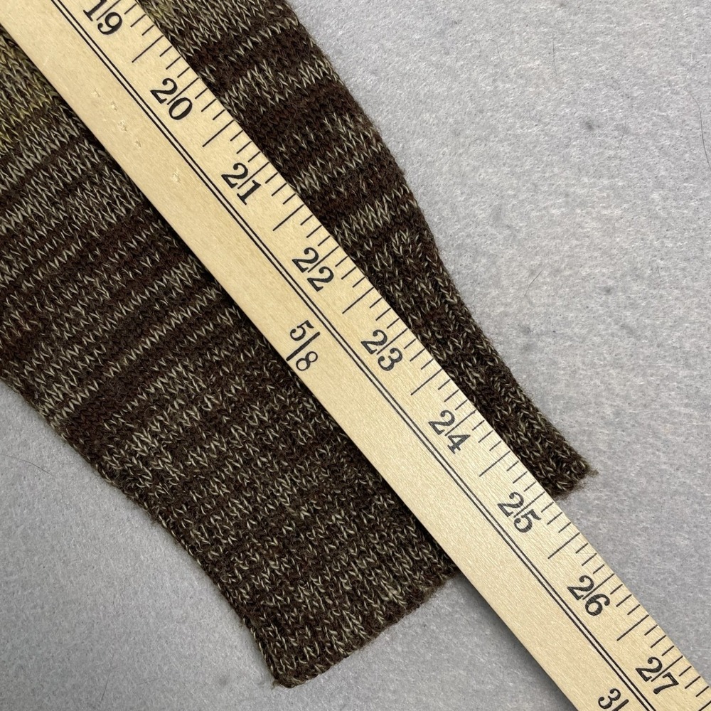 J. Riggins Vintage Sweater Womens L Brown Striped V-Neck Wool Blend Long Sleeve - Picture 6 of 9
